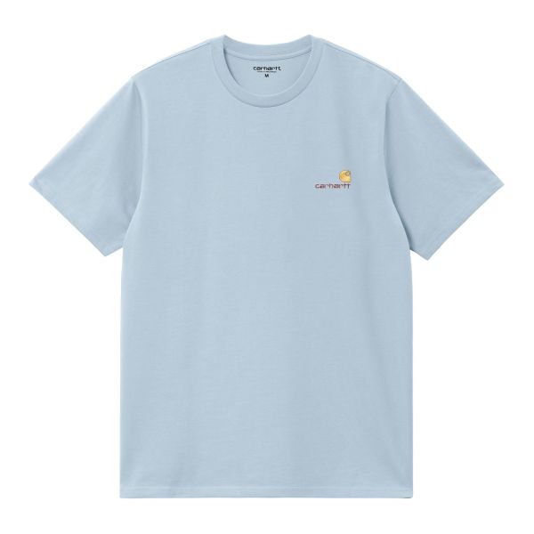 Carhartt American Script T-shirt Licht Blauw