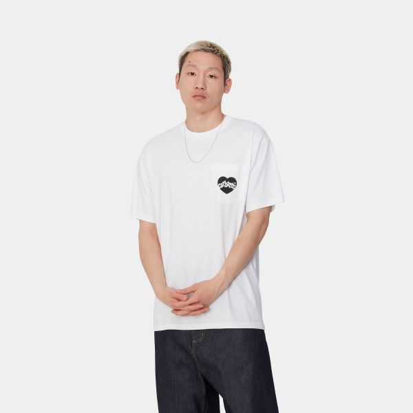 Carhartt Amour Pocket T-shirt Wit