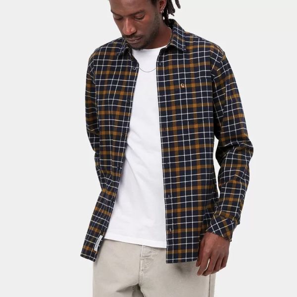 Carhartt Baxter Check Overshirt Navy