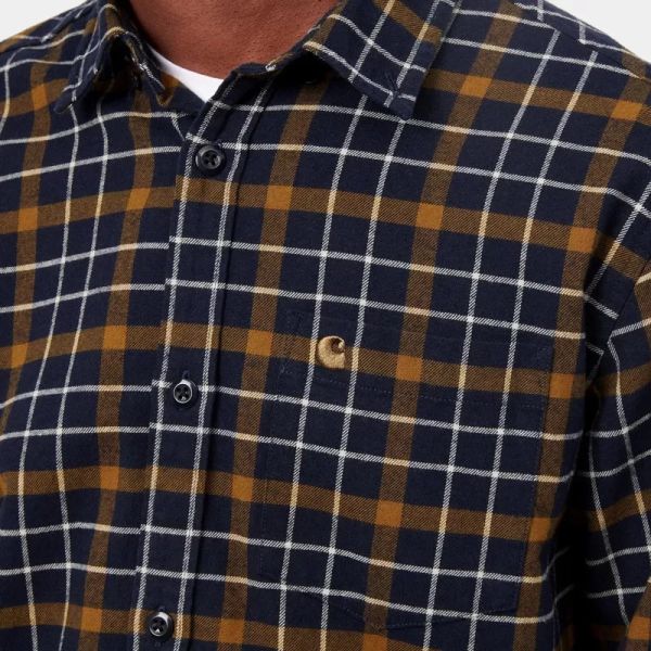 Carhartt Baxter Check Overshirt Navy