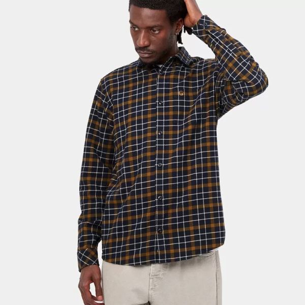 Carhartt Baxter Check Overshirt Navy