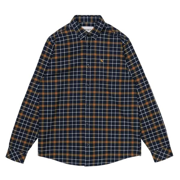 Carhartt Baxter Check Overshirt Navy