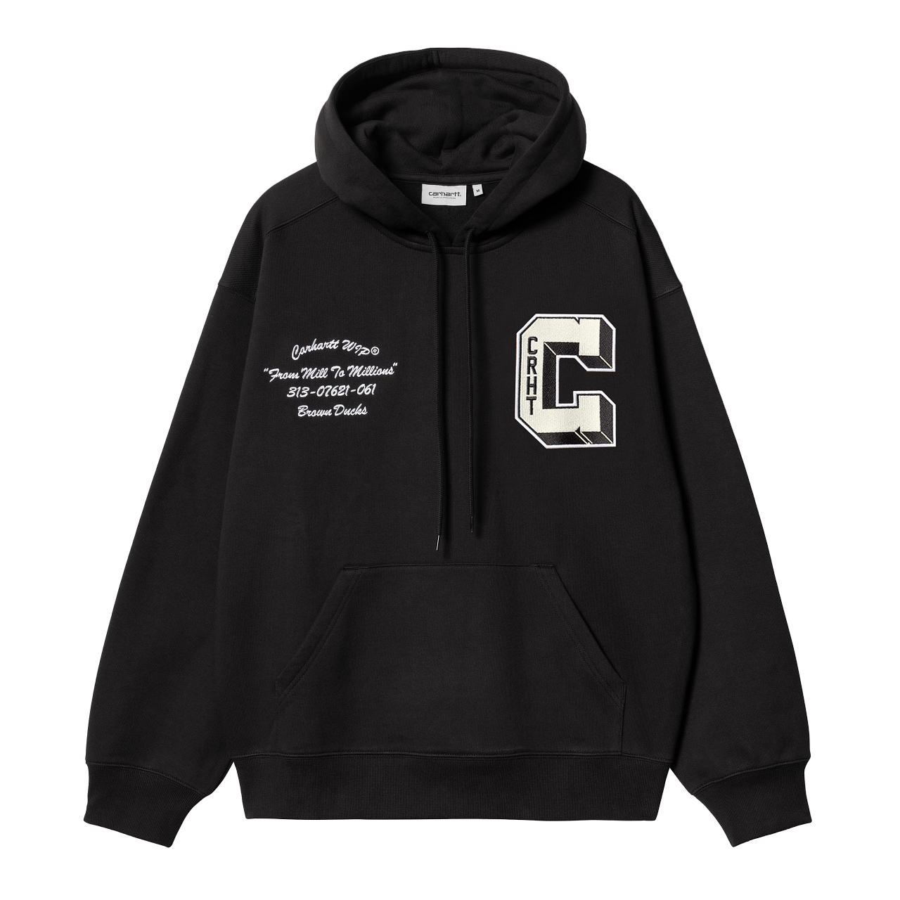 Carhartt Brown Ducks Hoodie Zwart