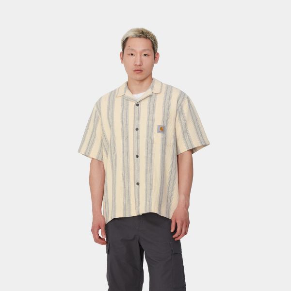 Carhartt Dodson Stripe Overhemd Beige