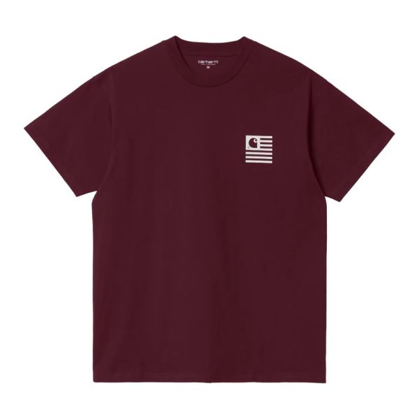 Carhartt Fade State T-shirt Bordeaux