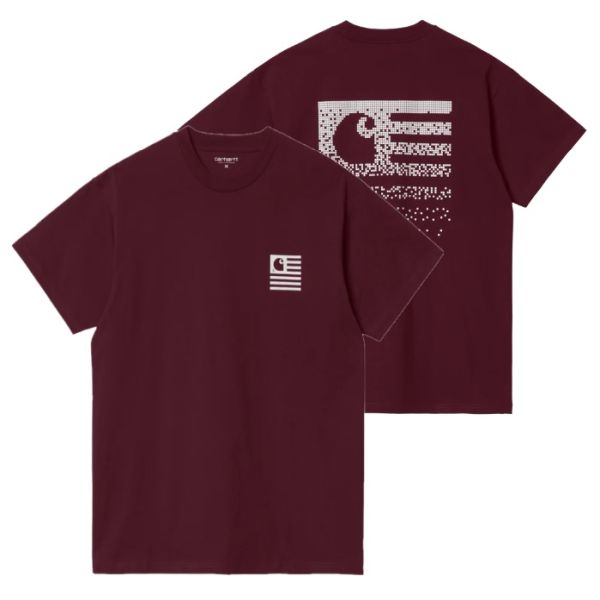 Carhartt Fade State T-shirt Bordeaux