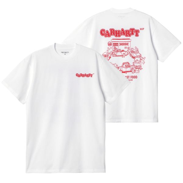 Carhartt Fast Food T-shirt Wit
