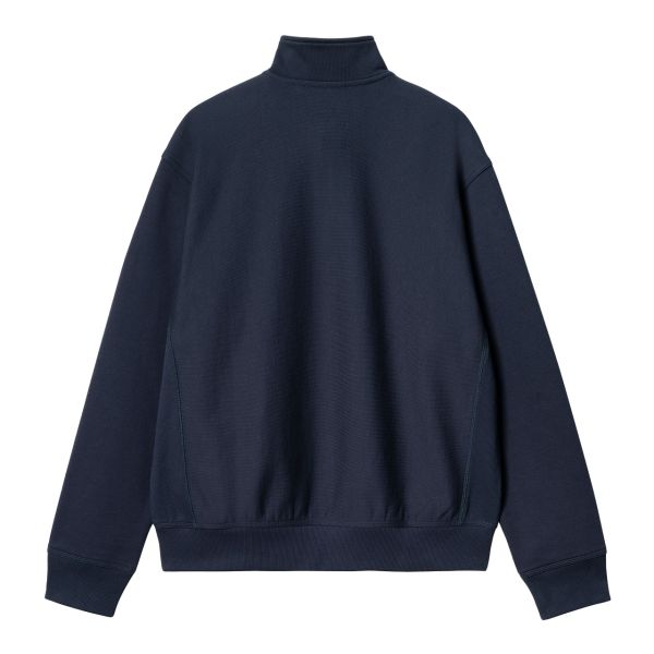 Carhartt Half Zip American Script Sweater Donker Blauw