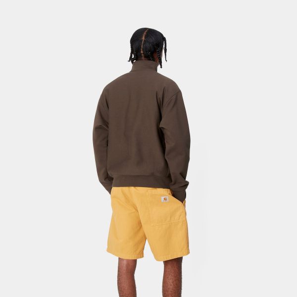 Carhartt Half Zip American Script Sweater Donker Bruin