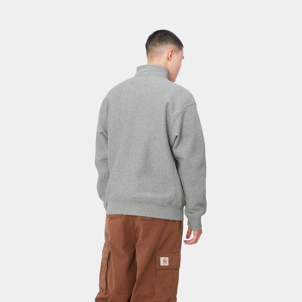Carhartt Half Zip American Script Sweater Grijs