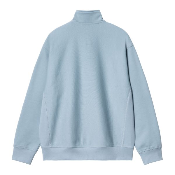 Carhartt Half Zip American Script Sweater Licht Blauw