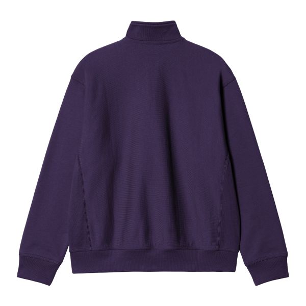 Carhartt Half Zip American Script Sweater Paars