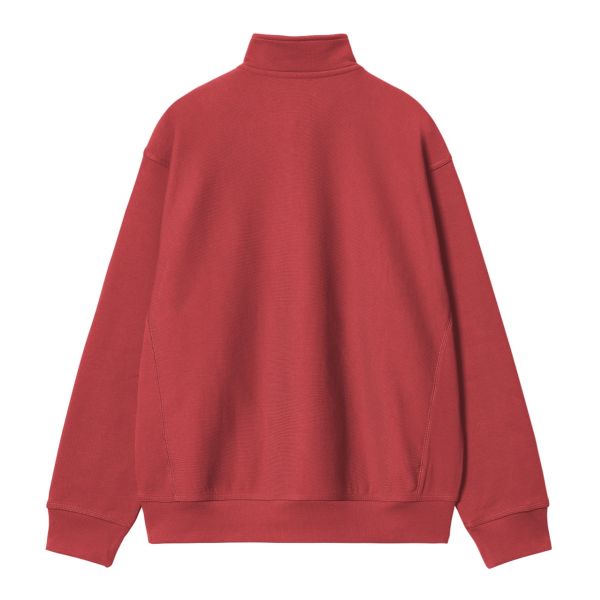 Carhartt Half Zip American Script Sweater Rood
