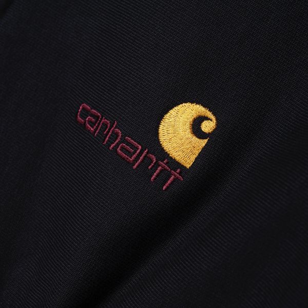 Carhartt Half Zip American Script Sweater Zwart