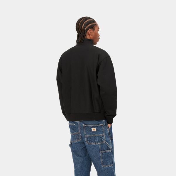 Carhartt Half Zip American Script Sweater Zwart