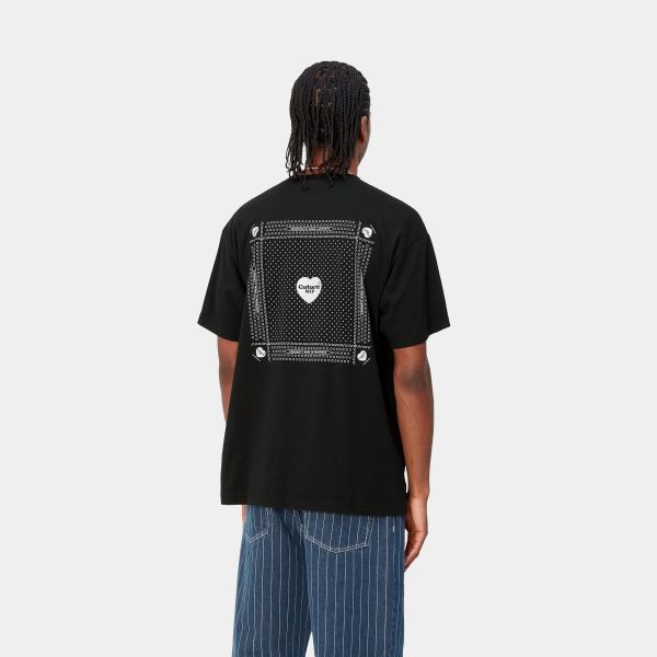 Carhartt Heart Bandana T-shirt Zwart