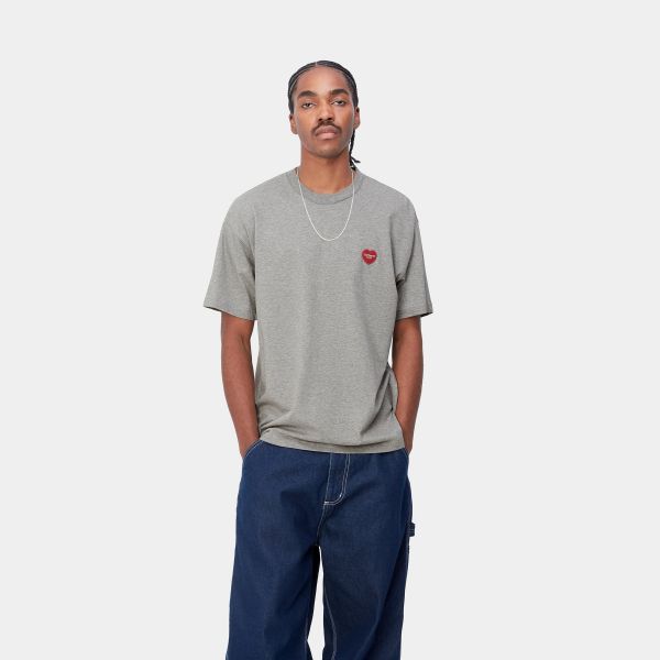 Carhartt Heart Patch T-shirt Grijs