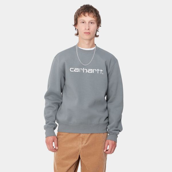 Carhartt Logo Sweater Grijs
