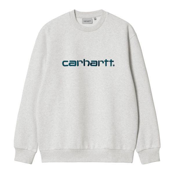 Carhartt Logo Sweater Grijs