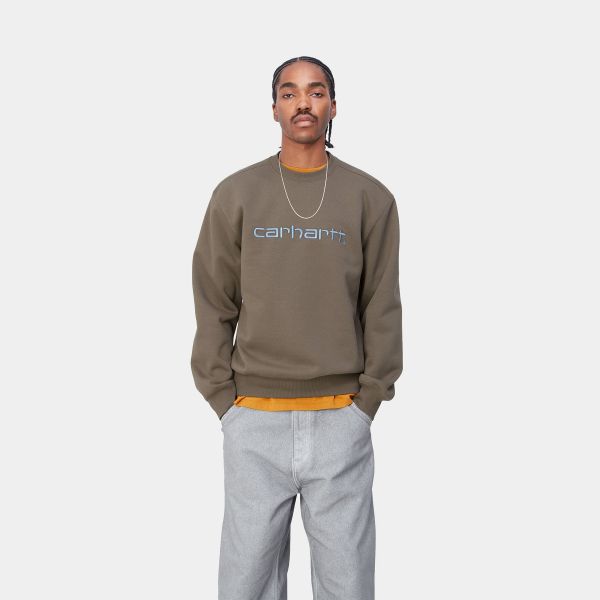 Carhartt Logo Sweater Bruin