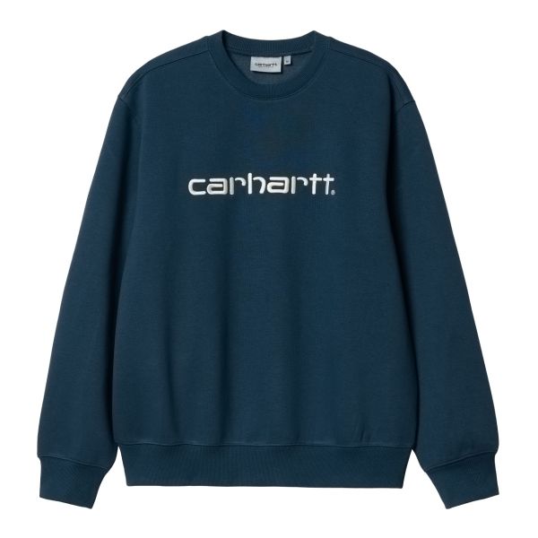 Carhartt Logo Sweater Donker Blauw