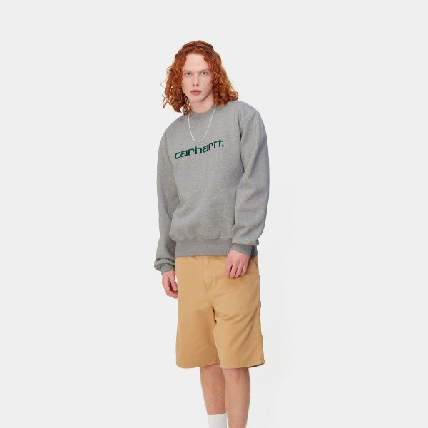 Carhartt Logo Sweater Grijs