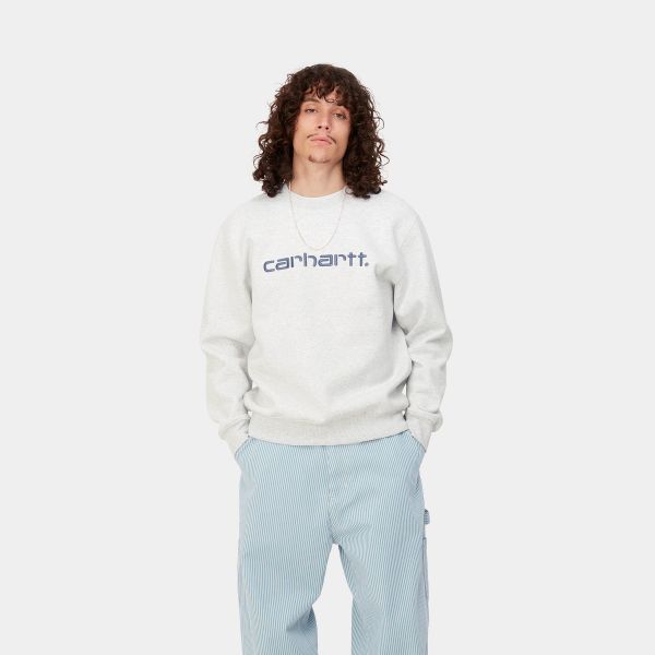 Carhartt Logo Sweater Grijs