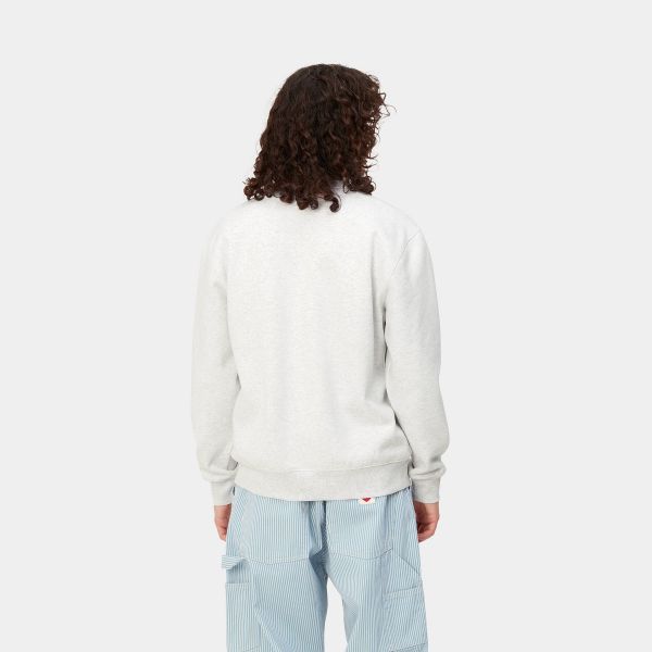 Carhartt Logo Sweater Grijs