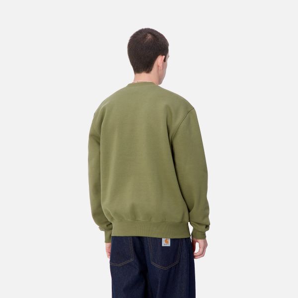 Carhartt Logo Sweater Groen