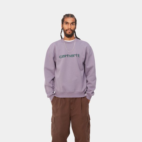 Carhartt Logo Sweater Paars
