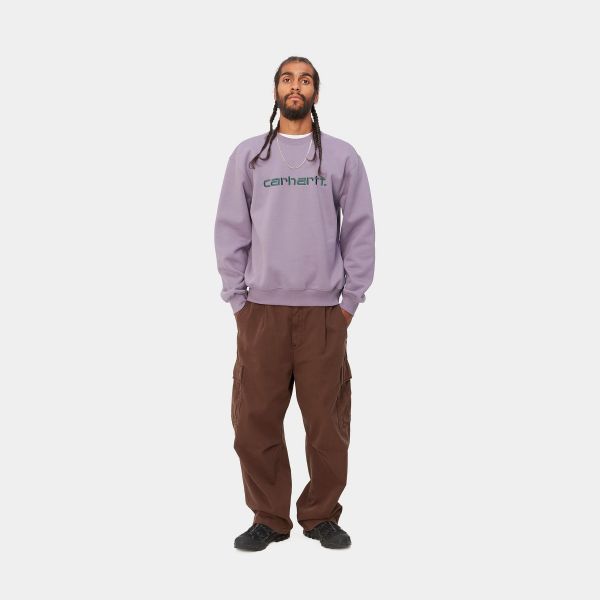 Carhartt Logo Sweater Paars
