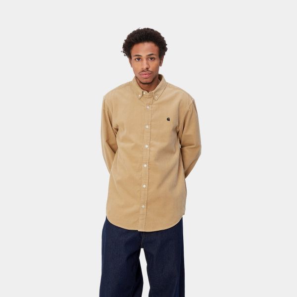 Carhartt Madison Cord Overshirt Beige
