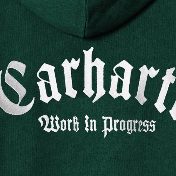 Carhartt Onyx Script Hoodie Donker Groen