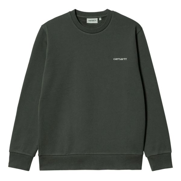Carhartt Script Embroidery Sweater Donker Groen