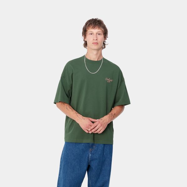 Carhartt Signature Script T-shirt Donker Groen