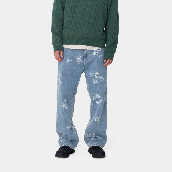 Carhartt Stamp Jeans Blauw