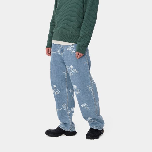 Carhartt Stamp Jeans Blauw