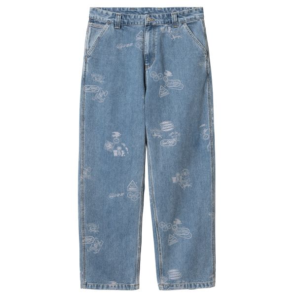 Carhartt Stamp Jeans Blauw