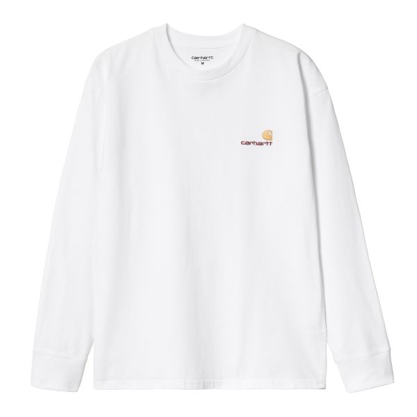 Carhartt WIP American Script Longsleeve T-shirt Wit