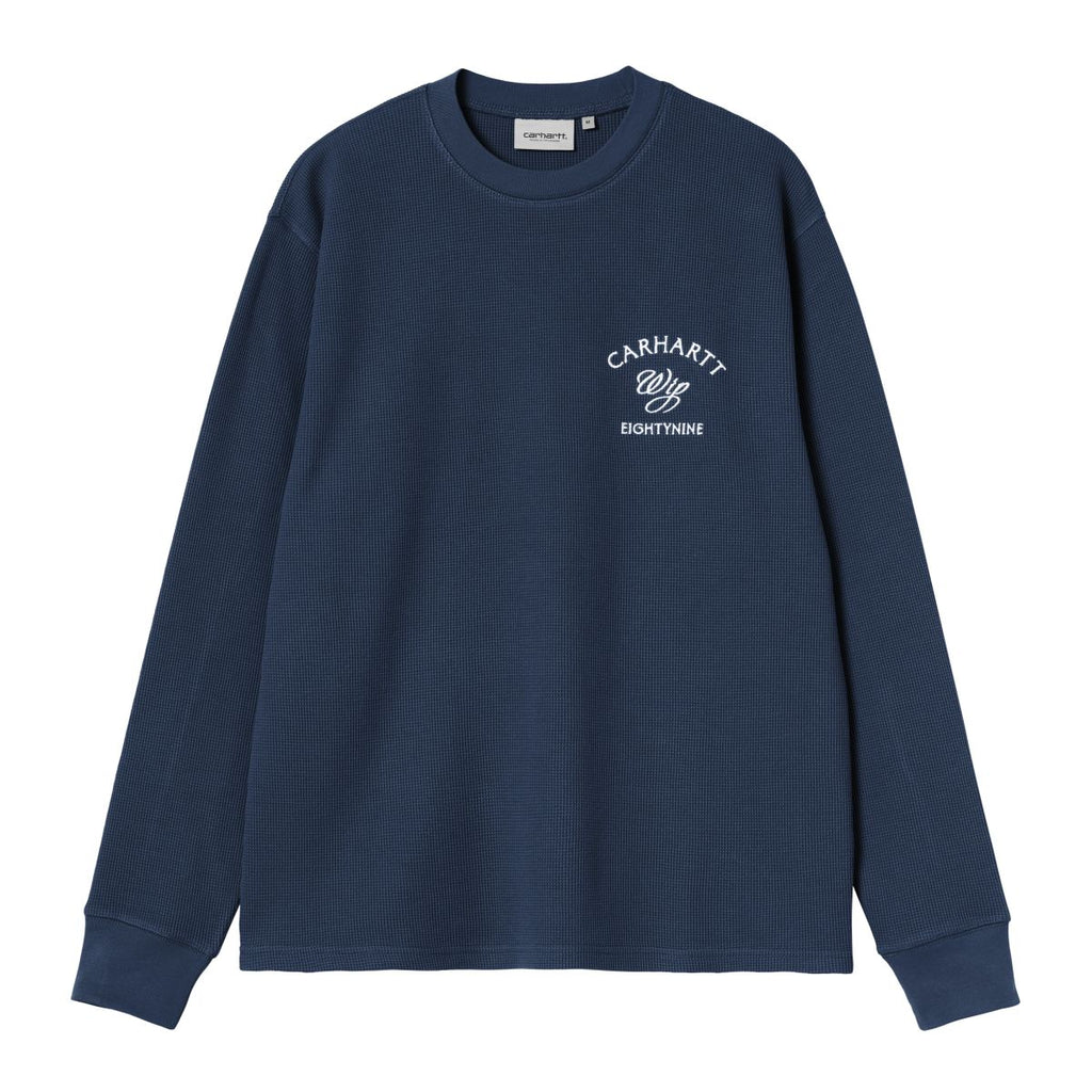 Carhartt WIP Eightynine Waffle Longsleeve T-shirt Navy