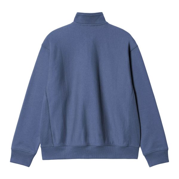 Carhartt WIP Half Zip American Script Sweater Blauw