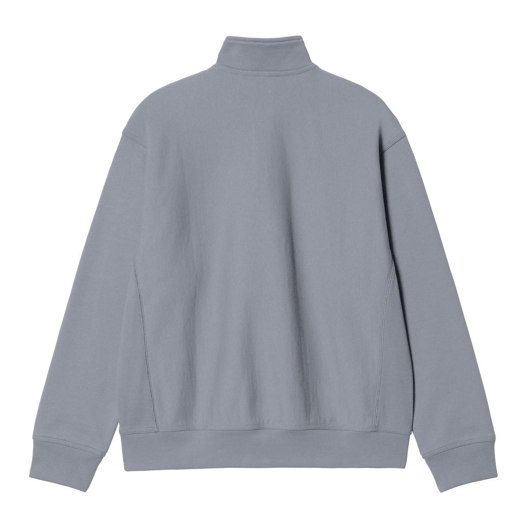 Carhartt WIP Half Zip American Script Sweater Blauw