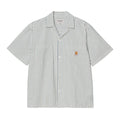 Carhartt WIP Leavel Overhemd Off White/Blauw
