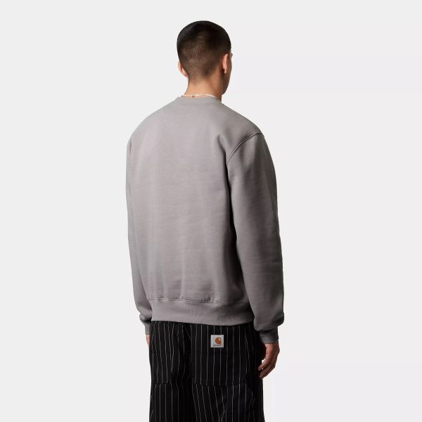 Carhartt WIP Logo Sweater Antraciet