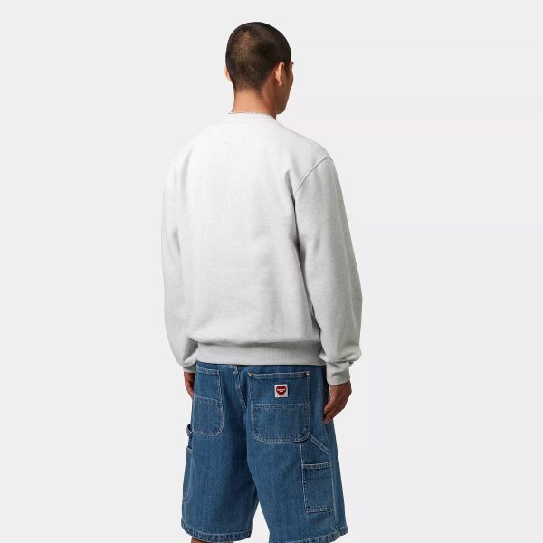 Carhartt WIP Logo Sweater Grijs