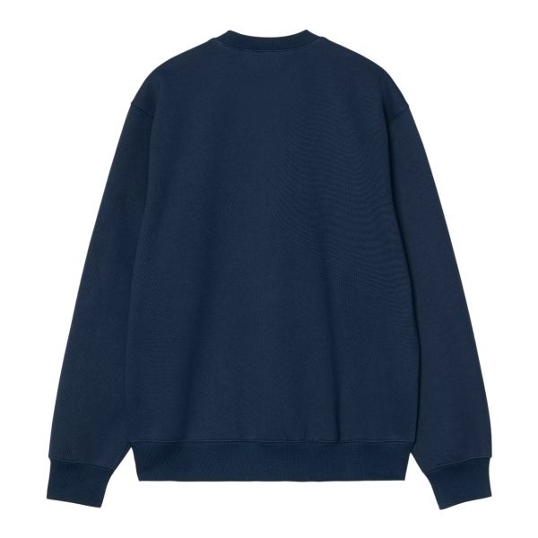 Carhartt WIP Logo Sweater Donker Blauw