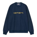 Carhartt WIP Logo Sweater Donker Blauw
