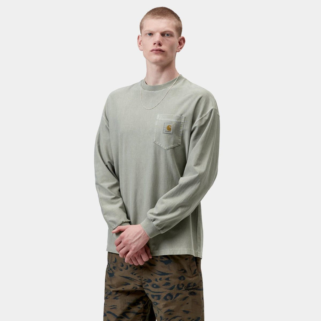 Carhartt WIP Loose Pocket Longsleeve T-shirt Licht Groen
