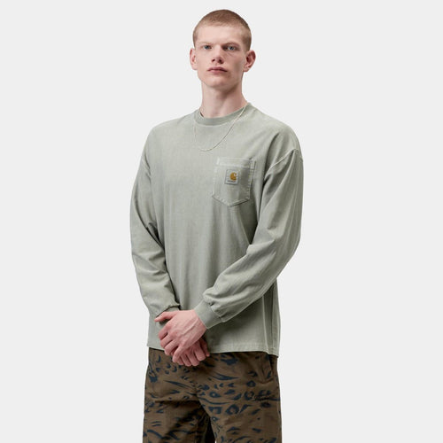 Carhartt WIP Loose Pocket Longsleeve T-shirt Licht Groen