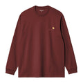 Carhartt WIP American Script Longsleeve T-shirt Bordeaux